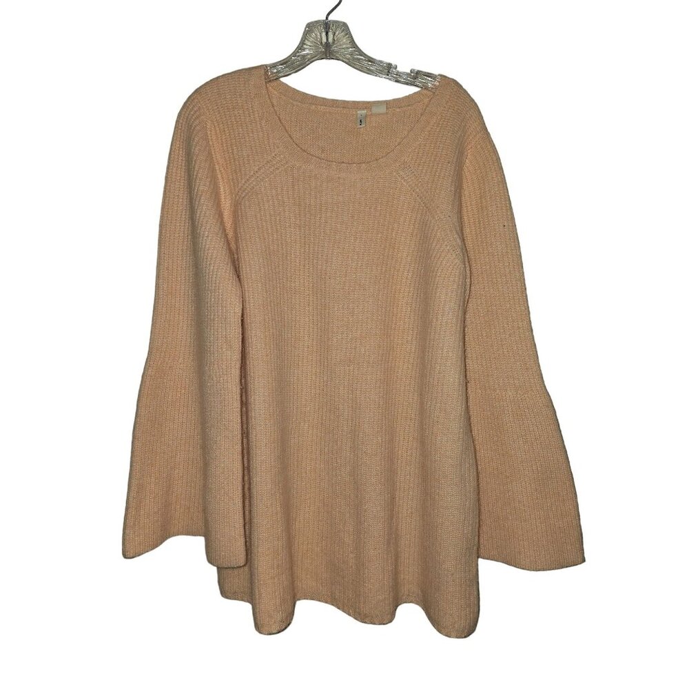 Moth Womens XL Peach Bell Sleeve Sweater 100% Cashmere‎